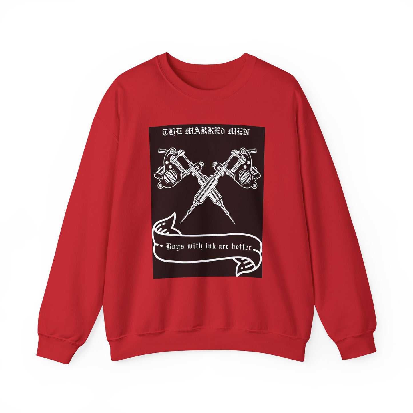 Tattoo Club Crewneck Sweatshirt — "Boys with Ink Are Better" Graphic