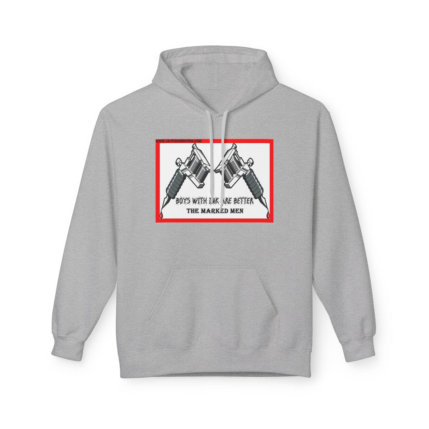 Hoodie - "Boys with Ink Are Better" Tattoo Gun Design