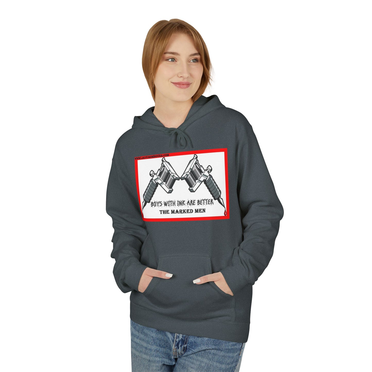 Hoodie - "Boys with Ink Are Better" Tattoo Gun Design