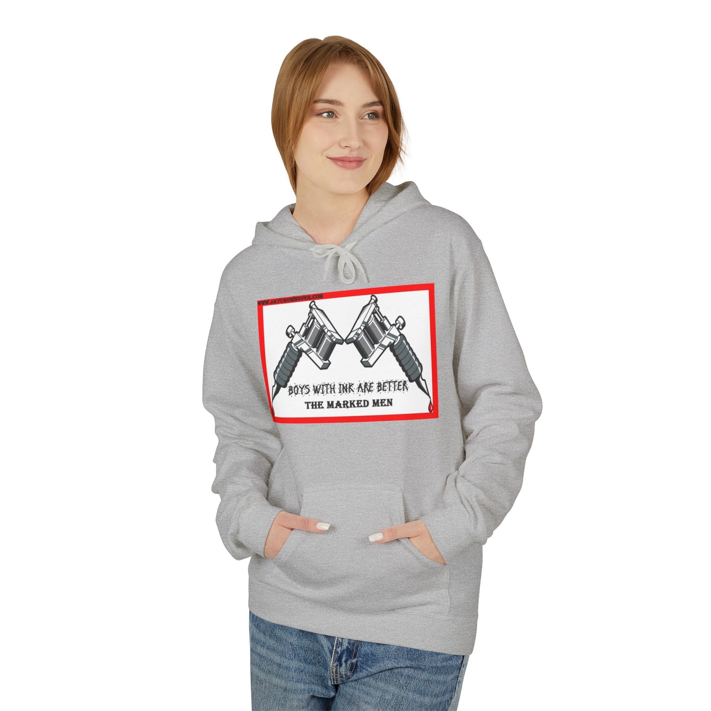 Hoodie - "Boys with Ink Are Better" Tattoo Gun Design
