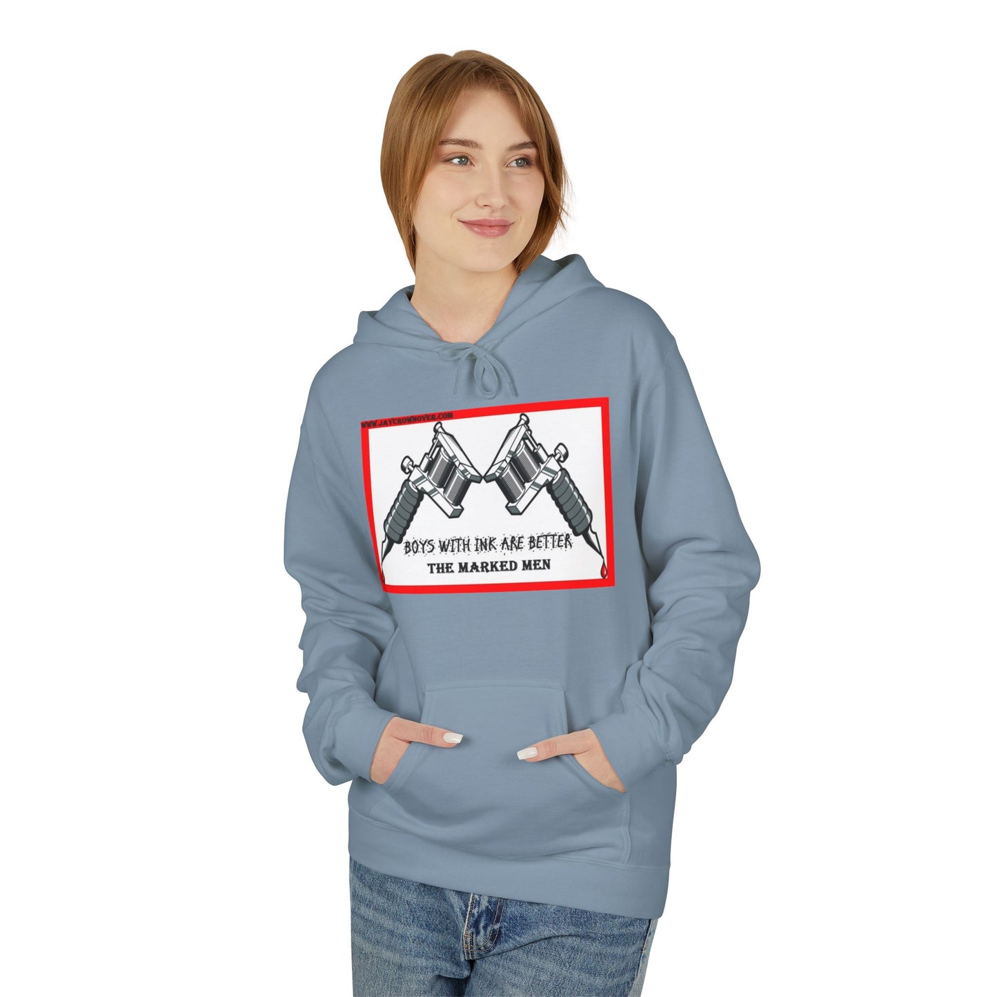 Hoodie - "Boys with Ink Are Better" Tattoo Gun Design
