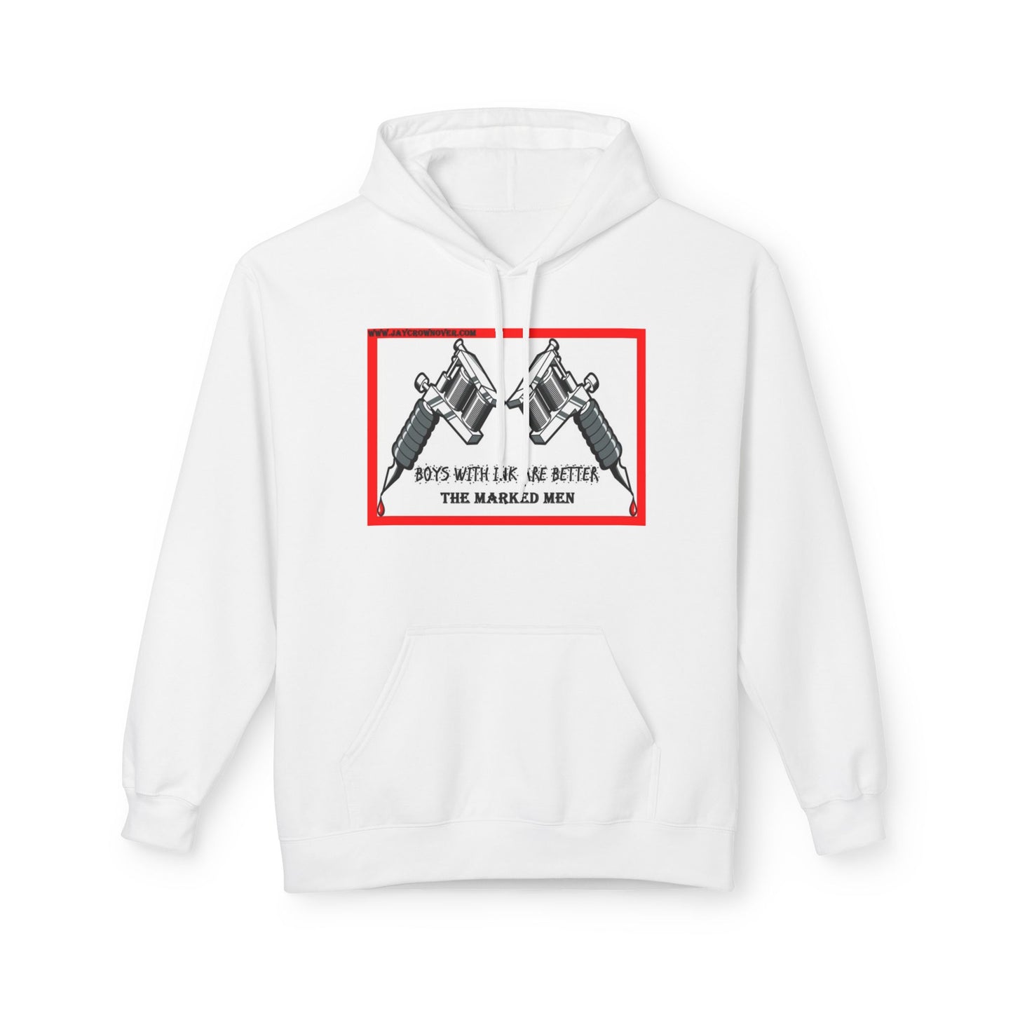 Hoodie - "Boys with Ink Are Better" Tattoo Gun Design