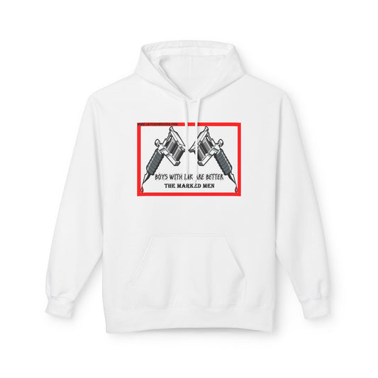 Hoodie - "Boys with Ink Are Better" Tattoo Gun Design