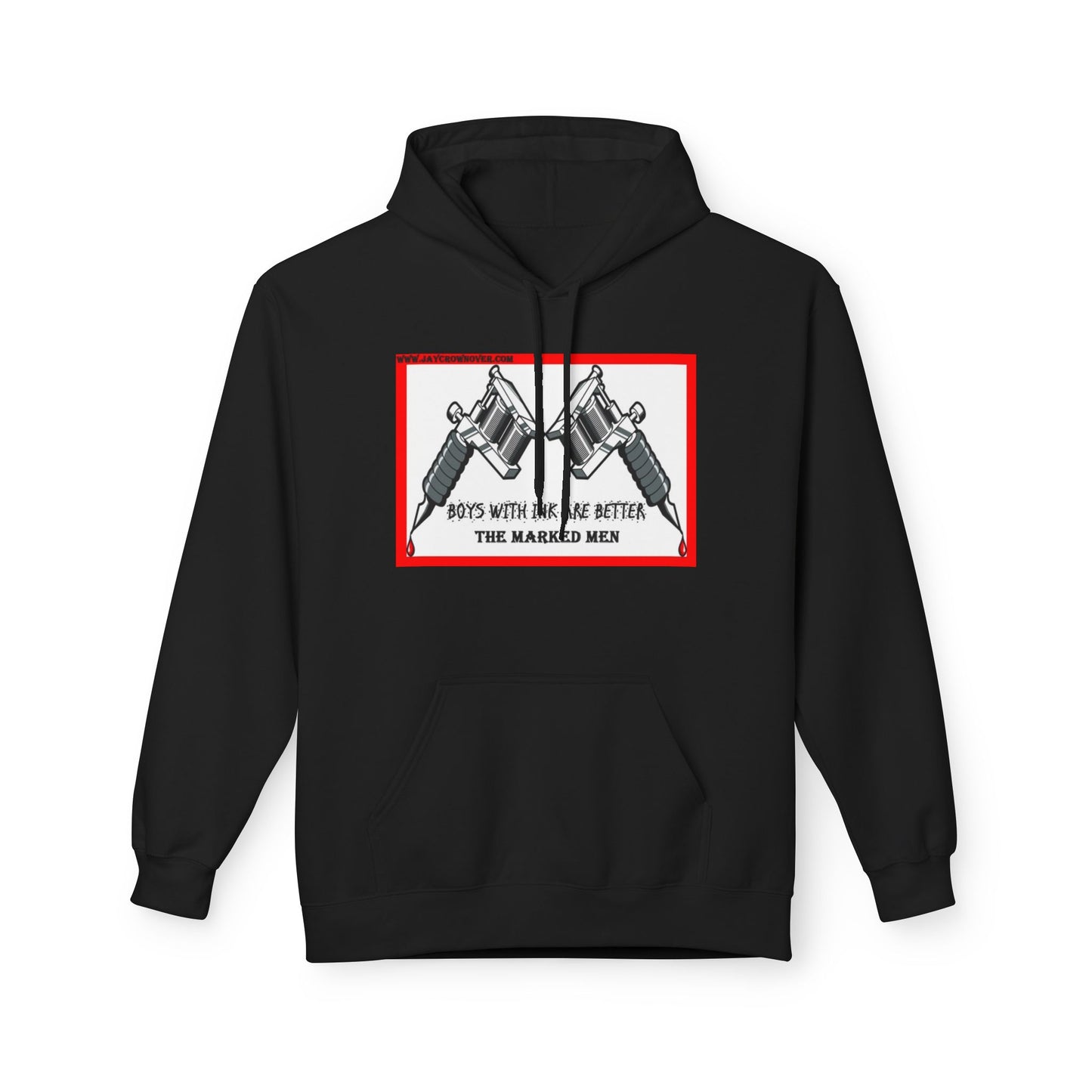 Hoodie - "Boys with Ink Are Better" Tattoo Gun Design