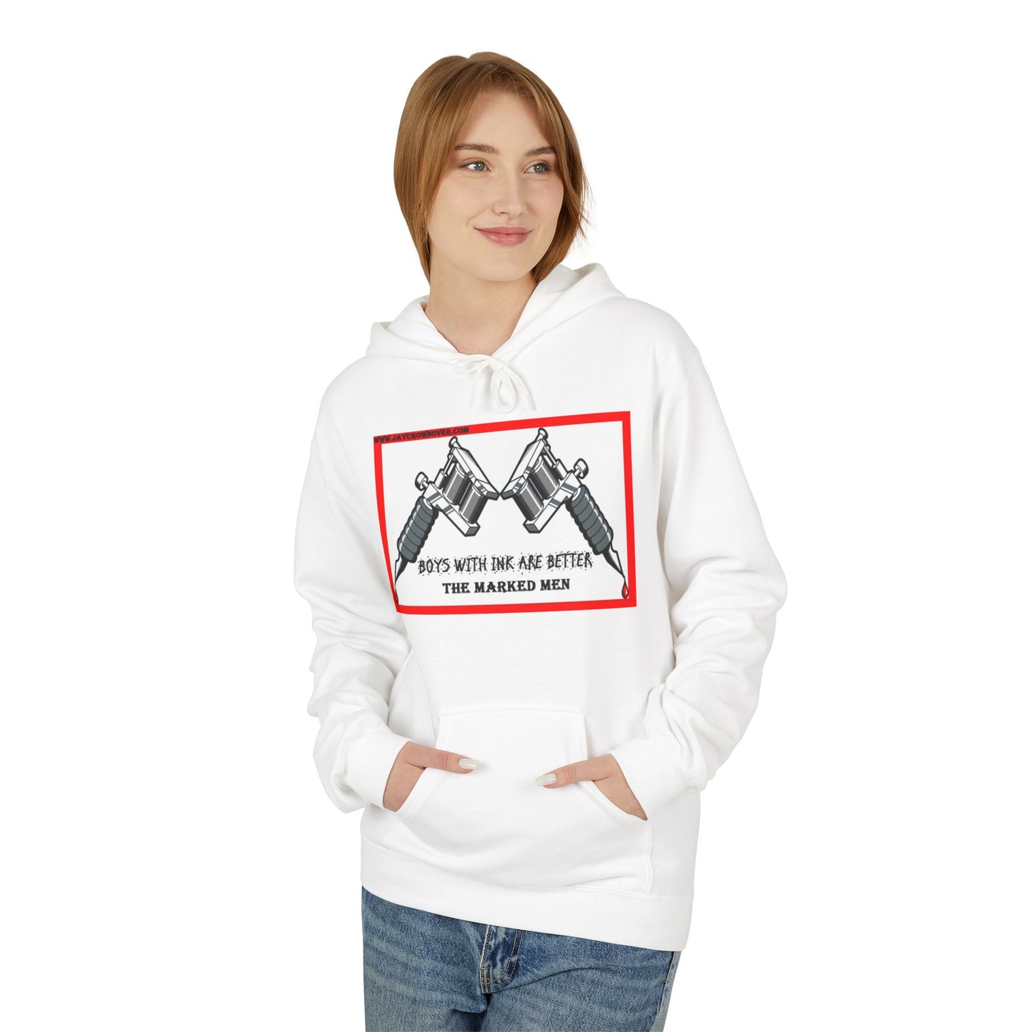 Hoodie - "Boys with Ink Are Better" Tattoo Gun Design