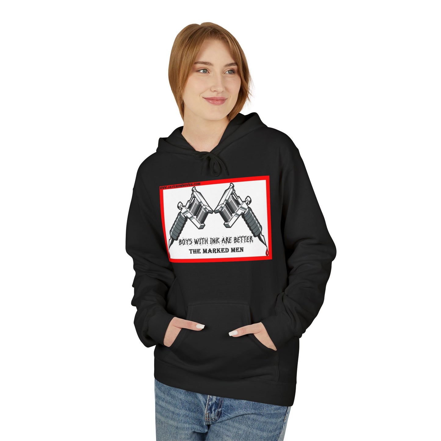 Hoodie - "Boys with Ink Are Better" Tattoo Gun Design